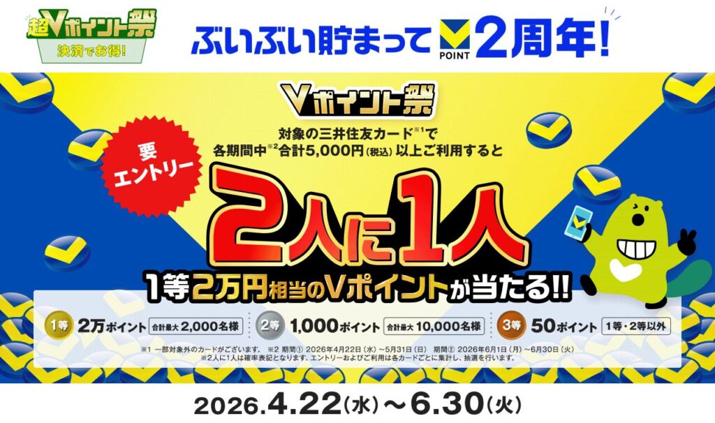 Vポイント2周年まつりキャンペーン