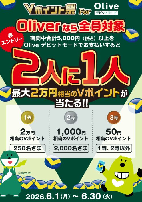 OliveデビットモードVポイントまつりキャンペーン